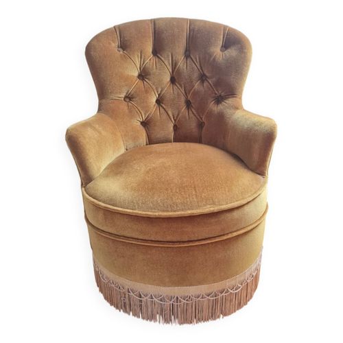 Fauteuil Crapaud Jaune Dor Dore