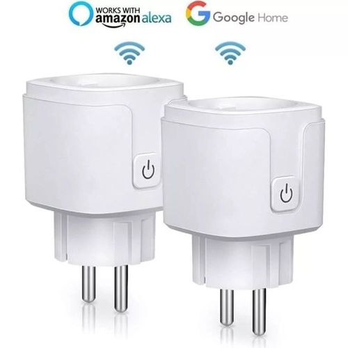 Lot de 2 Prises Connectées WiFi 16A – Compatibles Alexa & Google Home - Programmables