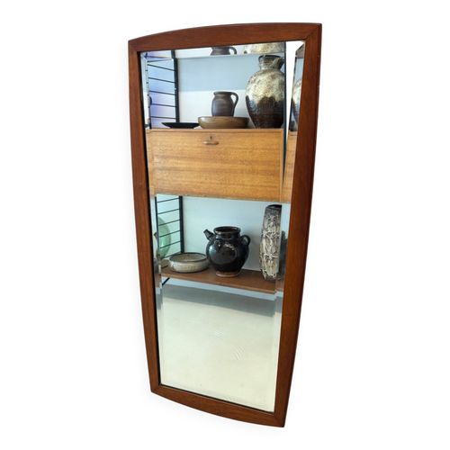 Miroir scandinave en teck annes 60 bois