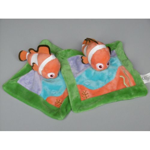 Doudou Poisson Némo Lot De 2 Orange Vert Disney Nicotoy