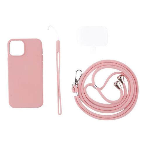 Jaym Pop - Coque De Protection Pour Téléphone Portable - Silicone Liquide - Rose - Pour Apple Iphone 12, 12 Pro