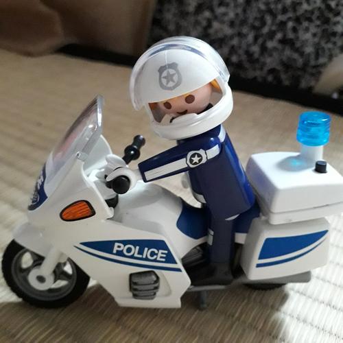 Playmobil Policier À Moto