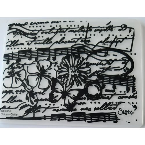 Classeur Gaufrage Scrapbooking Thème Ecriture/Fleurs/Papillon