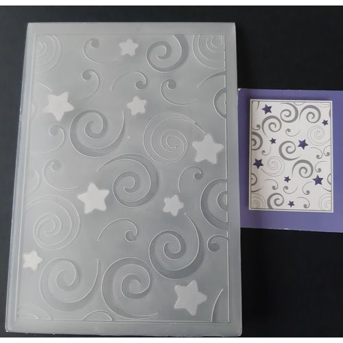 Classeur De Gaufrage Scrapbooking Motifs Spirales Et Étoiles