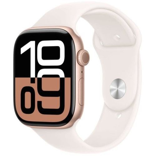 Apple Watch Series 10 Gps 42mm Caja Aluminio Plata Con Correa Deportiva Azul Denim S/M