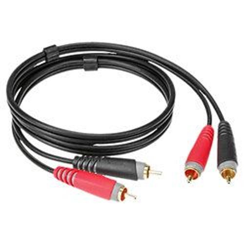 Câble bretelle RCA noir 2m KLOTZ