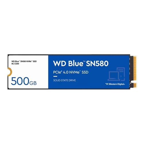 WD Blue SN580 - SSD - 500 Go - interne - M.2 2280 - PCIe 4.0 x4 (NVMe)