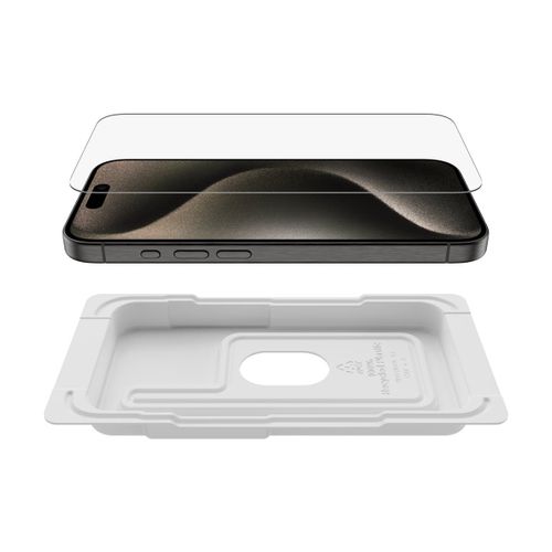 Belkin - Protection D'écran Pour Téléphone Portable - Verre Trempé, Traité - Verre - Pour Apple Iphone 15 Pro