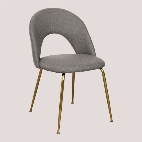 Chaise De Salle À Manger Rembourrée En Tissu Glorys Style Doré