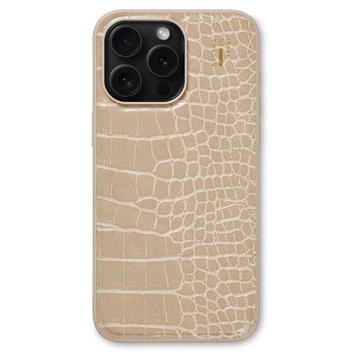 Ideal Of Sweden Coque Vegan Leather Iphone 15 Pro Max Warm Beige Croco