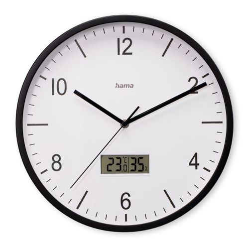 Horloge murale radiopilotée "Lanzarote" avec therm. et hygrom., Ø 35cm