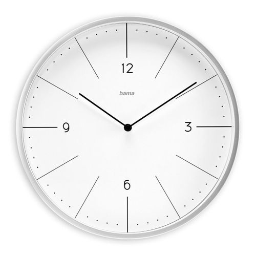 Horloge murale "Sardaigne", silencieuse, analogique, Ø 30 cm, grise