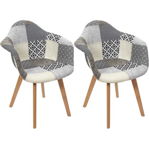 Fauteuil Scandinave Patchwork (Lot De 2)