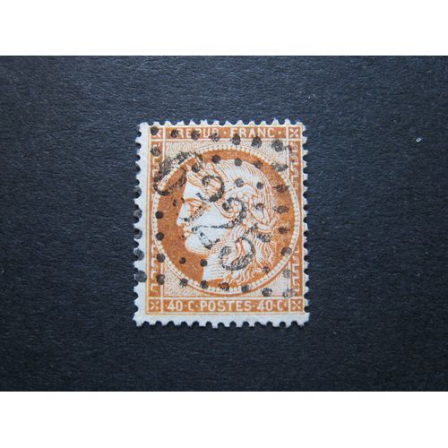 Timbre France Oblitéré N° 38 - Emission Cérès Dite " Du Siège De Paris " 40c. Orange - 1870 - Coté 12 Euros.