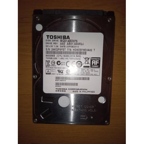 Disque dur interne HDD 750 Go Toshiba Modèle MK7559GSXF