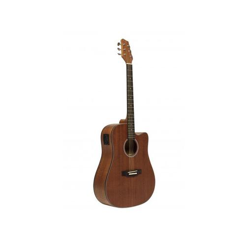 Stagg Sa25 Dce Maho - Guitare Électro-Acoustique Dreadnought Pan Coupé