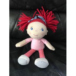 Poupée Haba Corps Souple Mirli Rose Et Cheveux Rouge 20cm