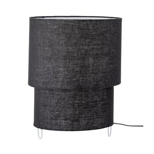 Bloomingville - Lampe À Poser Noire En Lin Zalt - Noir