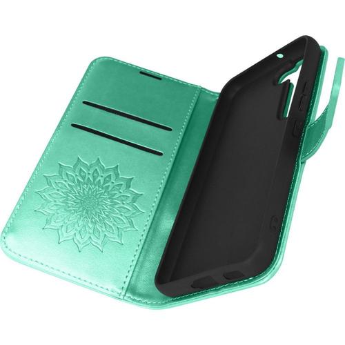 Etui Forcell Samsung S22+ Folio Mandala Fleur Vert