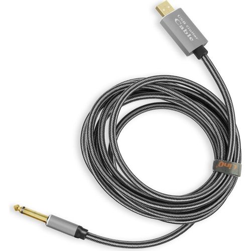 Câble Jack LINQ USB Mâle vers Jack 6.35mm Mâle 3m Gris