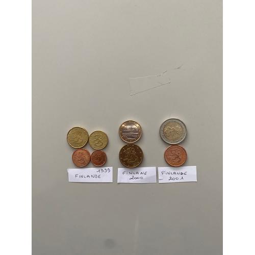Série Complète Euros Finlande 2€ Et 5cts 2001 1€ Et 50cts 2000   20cts 10cts 2 Et 1 Cts 1999