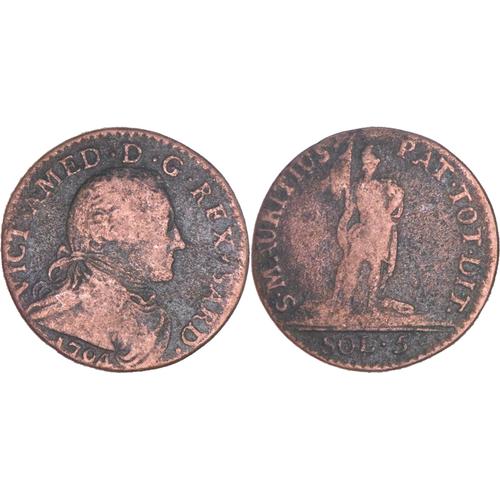 Italie - Duché De Savoie - 1794 - 5 Soldi Victor Amédée Iii - Turin - 12-254
