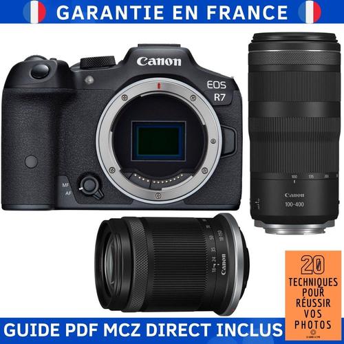 Canon EOS R7 + RF-S 18-150mm F3.5-6.3 IS STM + RF 100-400mm f5.6-8 IS USM + Guide PDF MCZ DIRECT '20 TECHNIQUES POUR RÉUSSIR VOS PHOTOS'