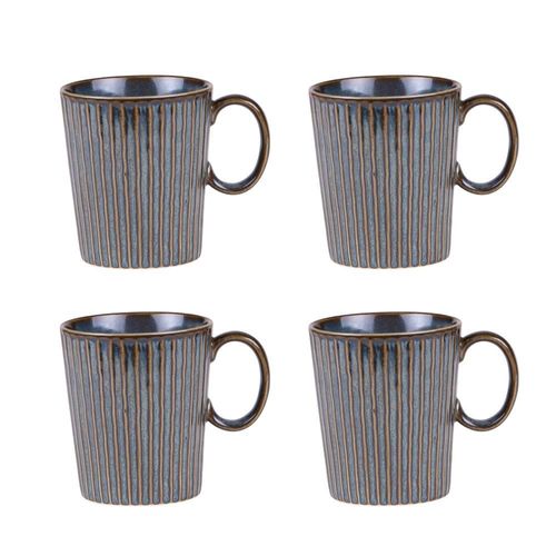 Coffret De 4 Mugs Liv Bleu 35 Cl