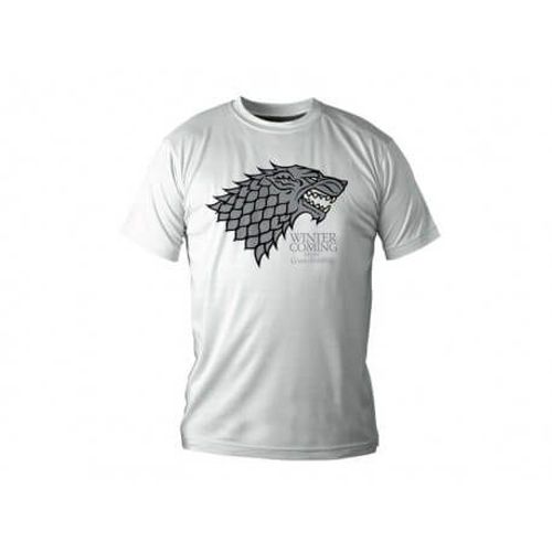 T-Shirt Game Of Thrones - Stark Blanc Homme Taille M