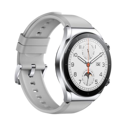 Xiaomi Watch S1 - 46 Mm - Argent - Montre Intelligente Avec Bracelet - Cuir - Brun - Affichage 1.43" - Wi-Fi, Nfc, Bluetooth - 52 G
