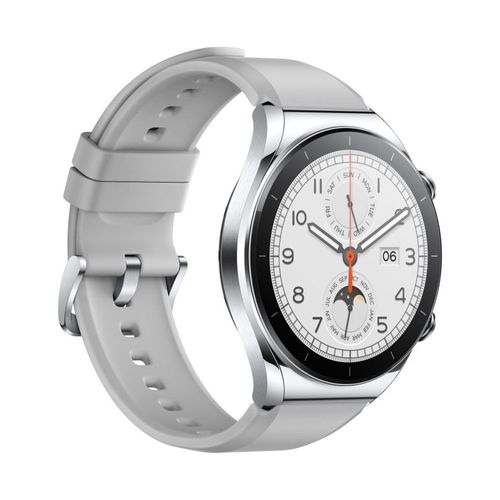 Xiaomi Watch S1 - 46 Mm - Argent - Montre Connectée Avec Bracelet - Cuir - Brun - Affichage 1.43" - Wi-Fi, Nfc, Bluetooth - 52 G