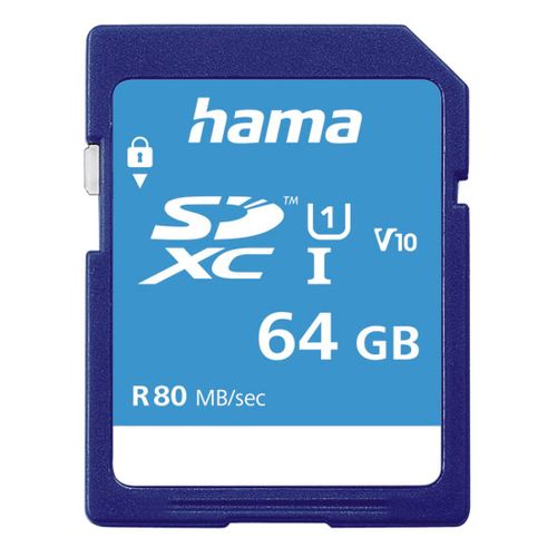 Carte SDXC 64GB CL.10 UHS-I 80MB, packaging FIN