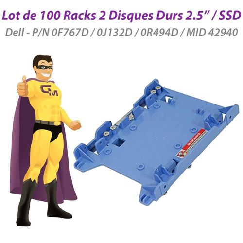Lot x100 Rack 2 Disque Dur 2.5" SSD Dell 0F767D 0J132D 0R494D MID 42940 Caddy