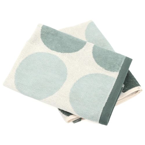 Lot De 2 Torchons De Cuisine Éponge 50x50 Cm Coton Globus Vert