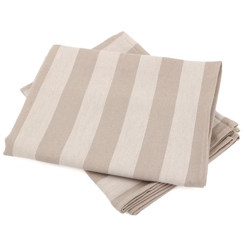 Lot De 2 Torchons De Cuisine Toile 50x70 Cm Coton Pat Marron