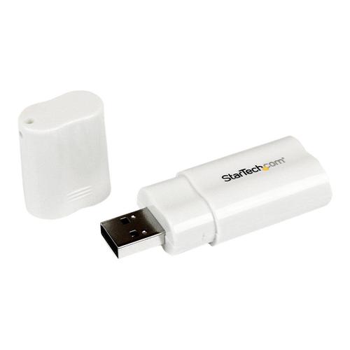 StarTech.com Carte son externe USB vers audio stéréo - Adaptateur audio stéréo - 1x USB A mâle - 2x 3,5 mm Mini-Jack femelle - Carte son - stéreo - USB 2.0 - pour P/N: MU15MMS, MU6MMS