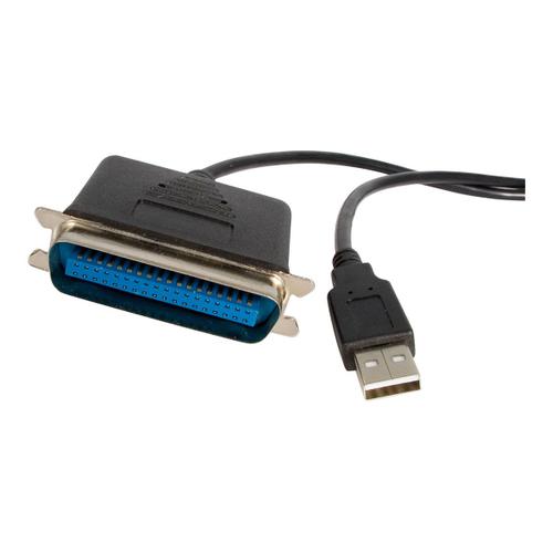 StarTech.com 10 ft USB to Parallel Printer Adapter - M/M - USB to ieee 1284 - USB to centronics - USB to Parallel Cable (ICUSB128410) - Adaptateur parallèle - USB 2.0 - IEEE 1284 - noir