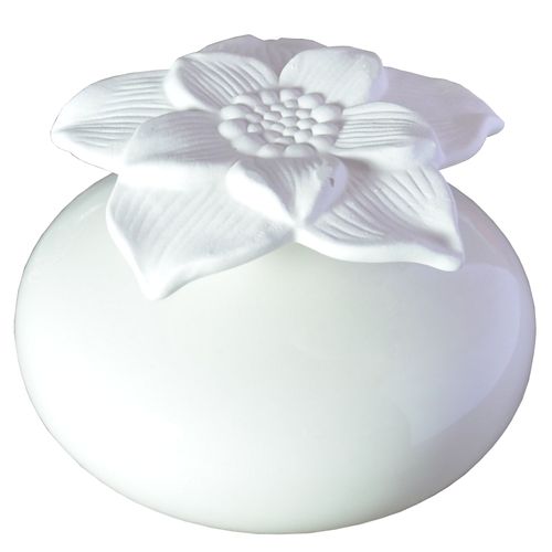 Diffuseur D'huiles Essentielles Par Capillarité Narcisse Blanc Parfum D’Ambiance Et Senteurs Maison Vase En Céramique Et Fleur En Plâtre Diffusion Naturelle Zen’Arôme 