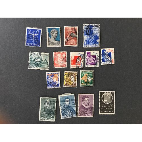 Pays-Bas 16 Timbres De 1930 A 1937, Yvert 227, 240, 244, 248, 252 & Autres