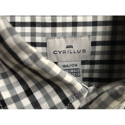 Chemise Cyrillus À Carreaux En Coton 16-17 Ans État Neuf