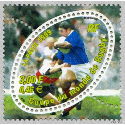 France 1999, Très Beau Timbre Neuf** Luxe Yvert 3280, Coupe Du Monde De Rugby À Paris Saint Denis.