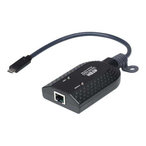 ATEN KA7183 - Adaptateur clavier / vidéo / souris (KVM) - RJ-45 (F) pour 24 pin USB-C (M) - 5 V