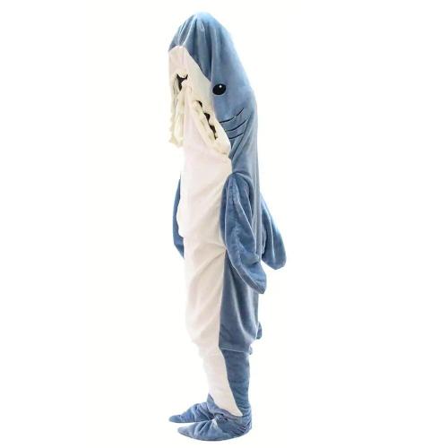 Karakal-Sac De Couchage Requin Dessin Pour Enfants Et Adultes",Pyjama De Bureau,Couverture De Sieste,Tissu De Haute Qualité,"Chale Sirène