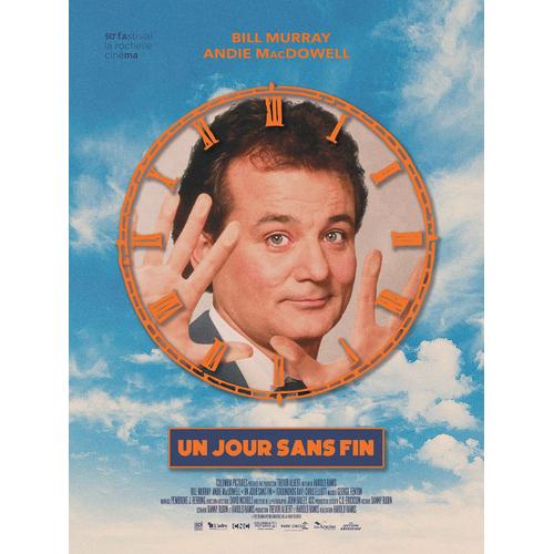 Un Jour Sans Fin De Harold Ramis Avec Bill Murray, Andie Macdowell, Chris Elliott... Affiche Originale De Film Format 120 X 160 Cm