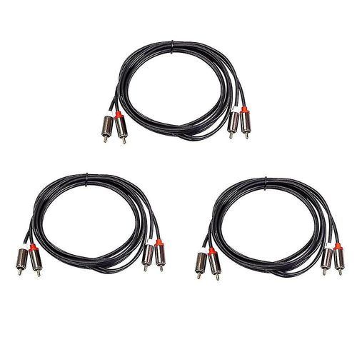 3x 2rca To 2 Rca Male Gold-plated Audio Cable Rca Audio Cable 1m Home Theater Dvd Tv Cd Amplifier R
