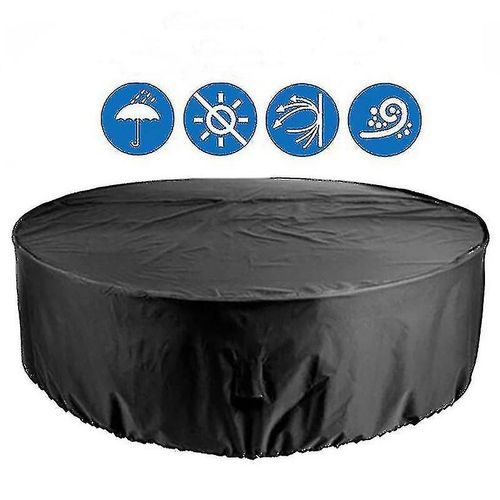 Housses De Meubles De Patio Imperméables Couverture De Table Ronde Couverture Robuste Toile Résistante Aux Uv