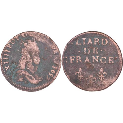 France - 1657 - Liard De France - Louis Xiv - Lusignan (G) - 12-277