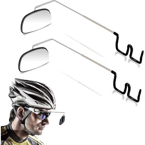 Lot De 2 Lunettes De Cyclisme Miroir, Rétroviseur Grand Angle Réglable À 360 Degrés, Accessoires De Cyclisme