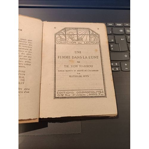 Une Femme Dans La Lune Th. Von Harbou Éditions Cosmopolites 1929