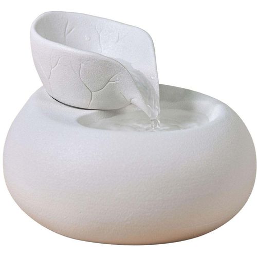 Fontaine Zen Eau Animaux Chiens Chat Cristal Line Toby Verre Céramique Blanche